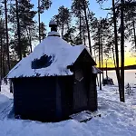 Unique Warm Glass Igloo On A Frozen In Ivalo Lägenhet *