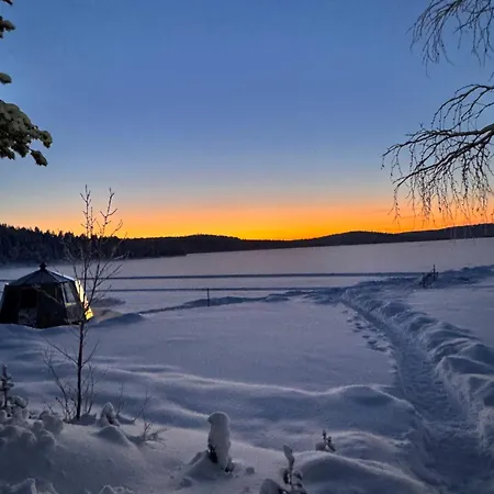 Unique Warm Glass Igloo On A Frozen In Ivalo * Inari
