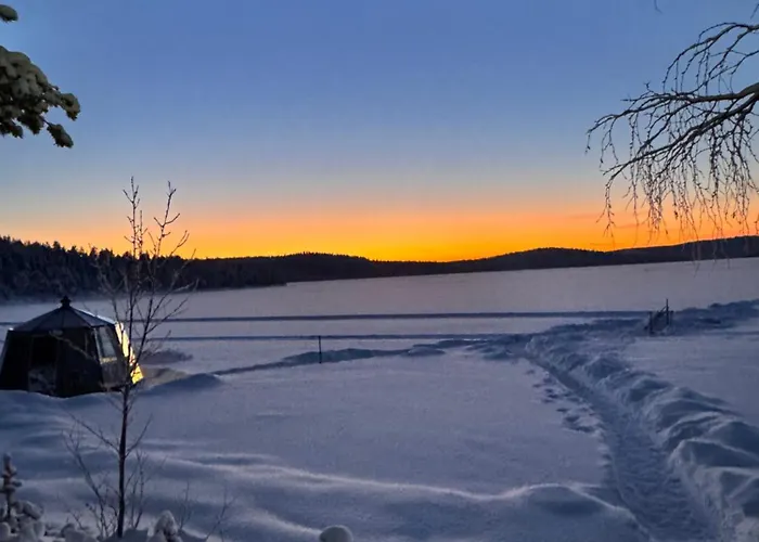 Unique Warm Glass Igloo On A Frozen In Ivalo * Inari